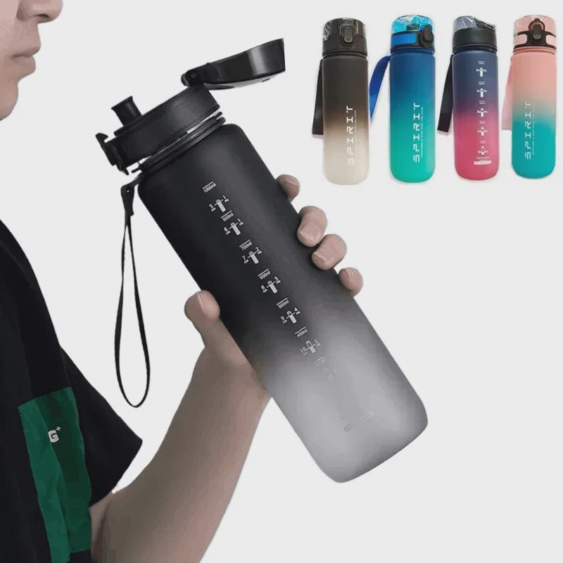 Grote Sport Waterfles 1 Liter - Draagbaar & Ideaal voor Fitness en Reizen