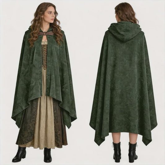 Fluwelen Kapmantel met Capuchon - Middeleeuws, Renaissance & Cosplay