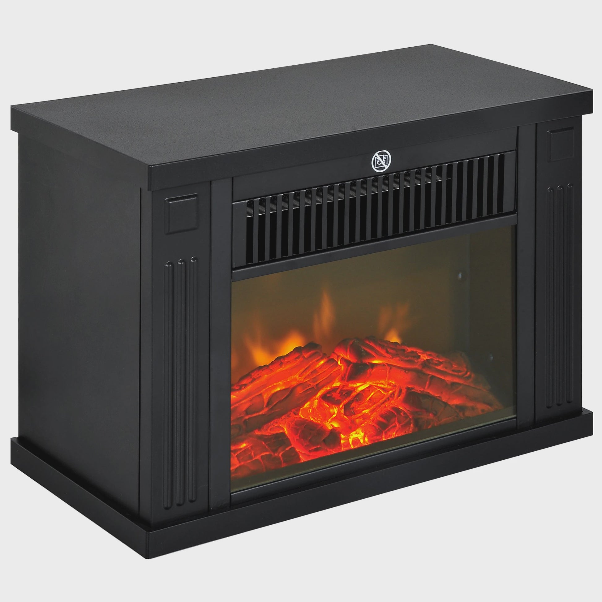 HOMCOM Elektrische Sfeerhaard met Vlammeneffect - Zwart, 600W