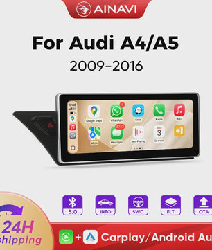 AINAVI Multimedia Systeem voor Audi A4/A5/S4/S5/RS4/RS5 (2008-2016) met Carplay & Android Auto