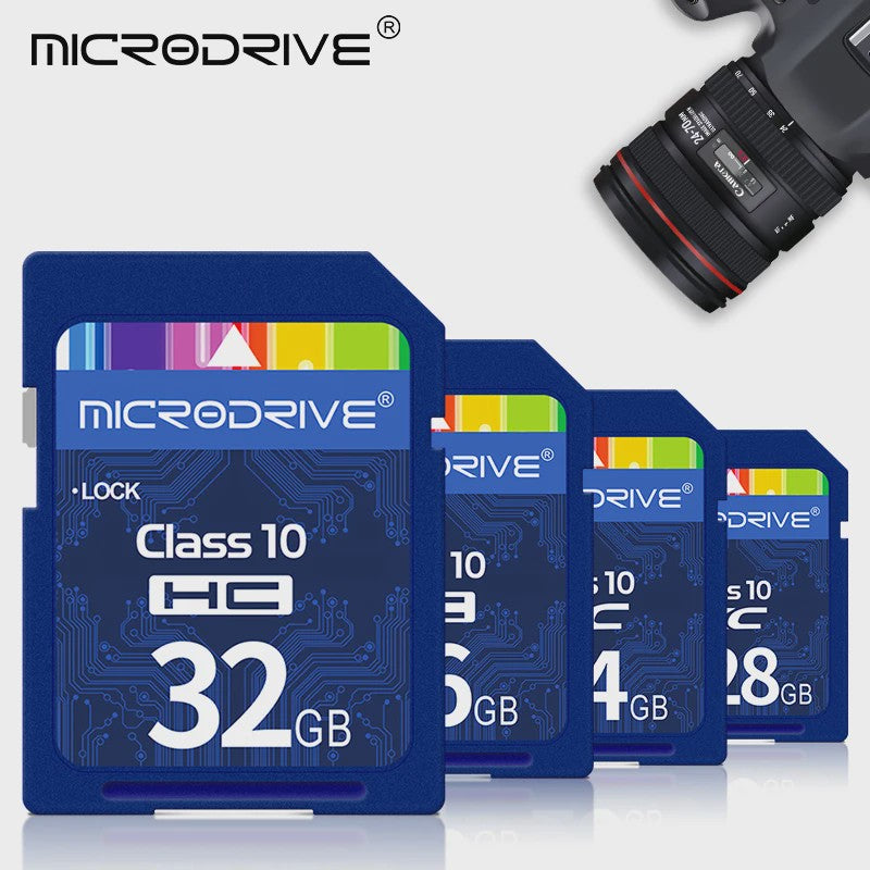 Snelle SD Kaart (16GB-256GB) - Class 10 SDHC/XC Geheugenkaart voor Camera's
