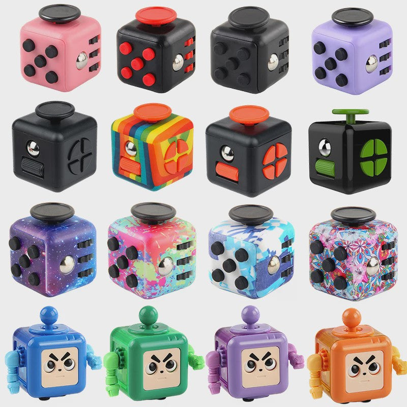 Fidget Cube & Dodecahedron: 6/12 Zijden Stressverlichter & Sensorisch Speelgoed