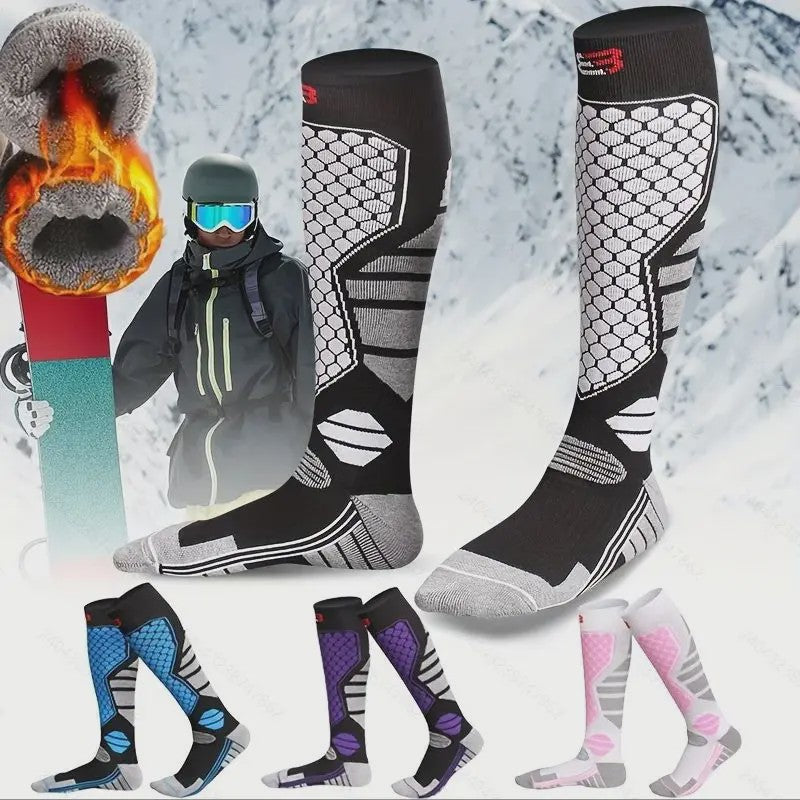 Warme Ski Sokken - Anti-slip, Ademend & Thermisch - Kniehoog