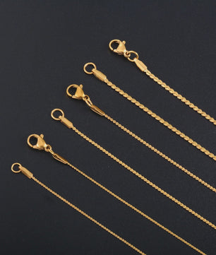 Fijne Roestvrij Stalen Ketting - Hoge Glans Mode Sieraden in 0.8mm, 1.1mm & 1.5mm Dikte