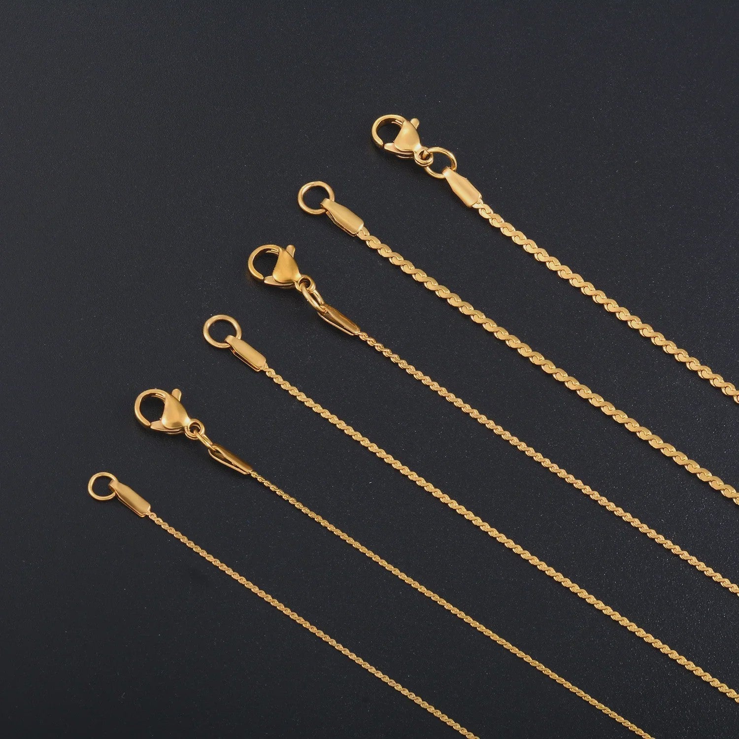 Fijne Roestvrij Stalen Ketting - Hoge Glans Mode Sieraden in 0.8mm, 1.1mm & 1.5mm Dikte