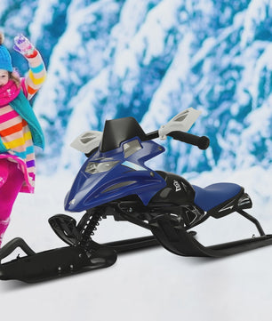 Stuurbare Sneeuwscooter Slee voor Kinderen - 80kg Belastbaar met Trekkoord