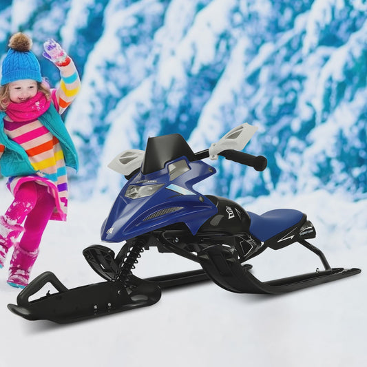 Stuurbare Sneeuwscooter Slee voor Kinderen - 80kg Belastbaar met Trekkoord