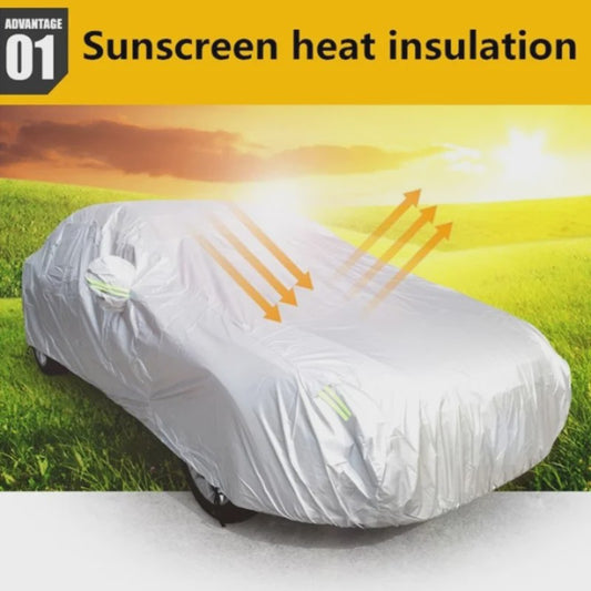 Universele Autohoes Outdoor - Waterdicht, Zonwerend, Stof- en Sneeuwbestendig