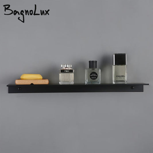 Aluminium Wandrek Zwart/Wit - Enkele Laag - Multifunctioneel voor Badkamer, Keuken & Toilet