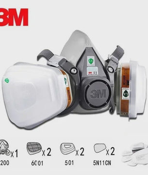 3M 6200 Herbruikbaar Halfmasker Gasmasker voor Verf, Chemicaliën en Stof