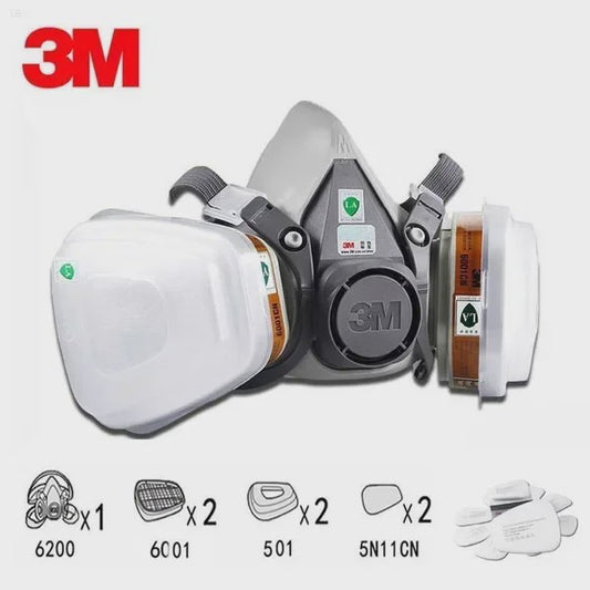 3M 6200 Herbruikbaar Halfmasker Gasmasker voor Verf, Chemicaliën en Stof
