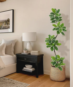 Realistische Kunstplant Ficus Lyrata (Fiddle Leaf Fig) - 180cm - Met Pot en Mos