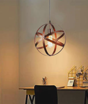 Industriële Metalen Hanglamp - Sfeervolle Bolvormige Kooi Lamp met E27 Fitting