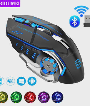Oplaadbare Gaming Muis: Dual Mode Bluetooth 5.2 & 2.4G Wireless, 3600 DPI