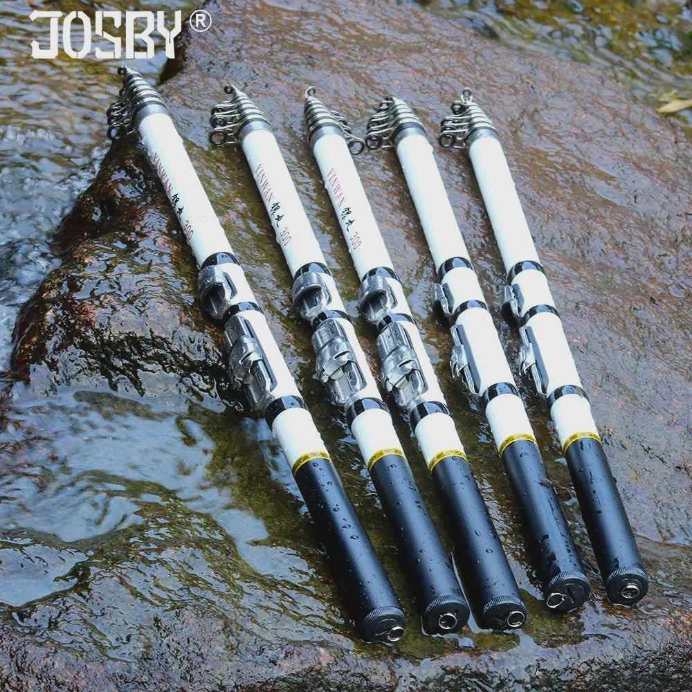 JOSBY Telescopische Vishengel - Carbon Fiber - 1.5M tot 3.0M