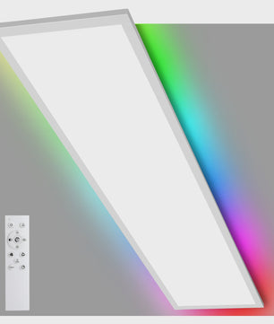 RGB LED Plafondpaneel 120x30cm - 40W, 4400LM, Dimbare Kleurtemperatuur & RGB Achtergrondverlichting met Afstandsbediening