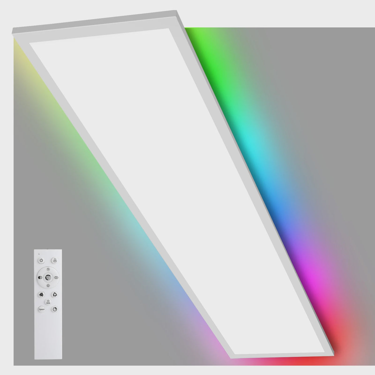 RGB LED Plafondpaneel 120x30cm - 40W, 4400LM, Dimbare Kleurtemperatuur & RGB Achtergrondverlichting met Afstandsbediening