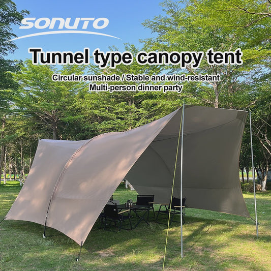 Ruime Camping Tent 22m² Zon- en Regenbescherming voor 8-10 Personen