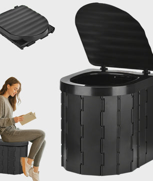 Draagbaar Camping Toilet - Opvouwbaar Kamperen, Auto & Buiten - Met Deksel