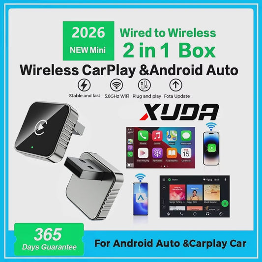 Draadloze CarPlay & Android Auto Adapter - USB naar Draadloos