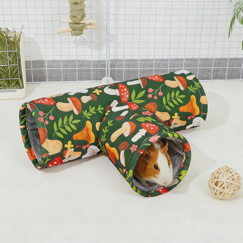 3-Weg Tunnel voor Kleine Huisdieren - Wasbaar & Opvouwbaar Speelgoed voor Konijn, Hamster & Cavia