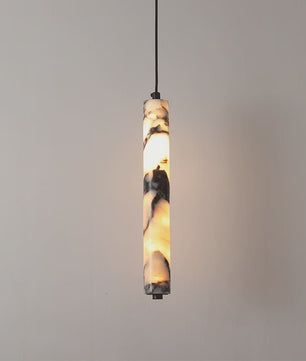 Luxe Cilinder Hanglamp Natuursteen - Sfeervolle LED Verlichting voor Woonkamer & Slaapkamer