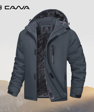 Heren Winterjas Waterdicht Fleece Warm Winddicht Met Capuchon voor Skiën, Snowboarden, Wandelen & Outdoor