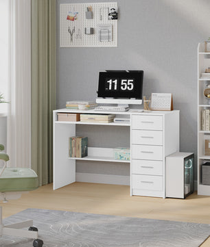 Modern Computerbureau met 5 Lades - Stijlvol en Functioneel Bureau voor Kantoor & Studie