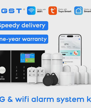 Tuya Smart Home Beveiligingssysteem met 4G WiFi, APP Meldingen en Bewegingsdetector