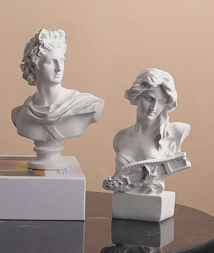 Griekse Mythologie Apollo buste sculptuur van hars - Klassieke God van het Zonlicht