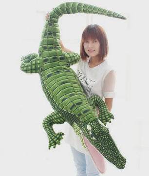 Reusachtige Pluche Krokodil Knuffel - 105-195cm - Levensechte Alligator Speelgoed & Kussen