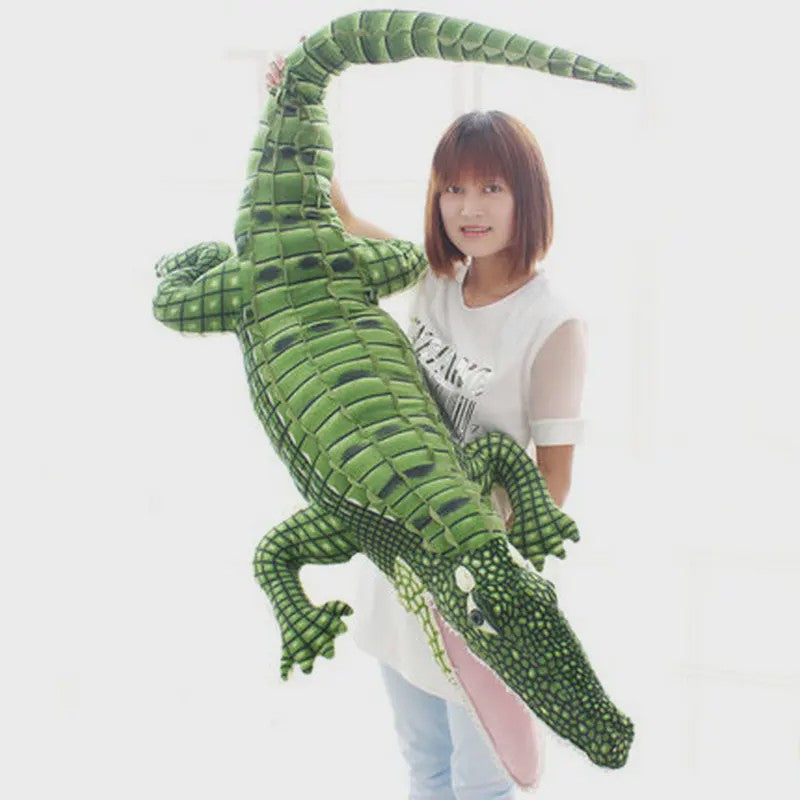 Reusachtige Pluche Krokodil Knuffel - 105-195cm - Levensechte Alligator Speelgoed & Kussen