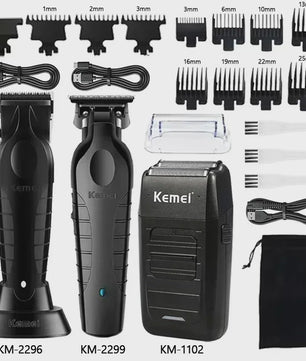 Kemei Professionele Draadloze Baardtrimmer & Tondeuse KM-2296/KM-2299/KM-1102
