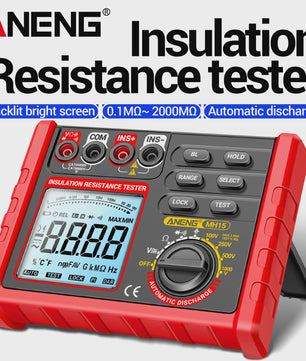 ANENG MH15 Digitale Isolatiemeter - 6000 Counts Weerstandsmeter met 100V/250V/500V/1000V Testspanning