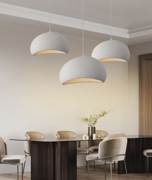 Japandi Wabi Sabi Hanglamp Wit - Stijlvolle Plafondlamp voor Woonkamer & Slaapkamer (30/50cm)