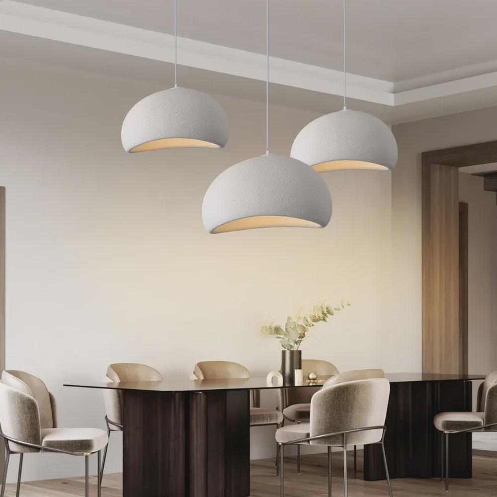 Japandi Wabi Sabi Hanglamp Wit - Stijlvolle Plafondlamp voor Woonkamer & Slaapkamer (30/50cm)
