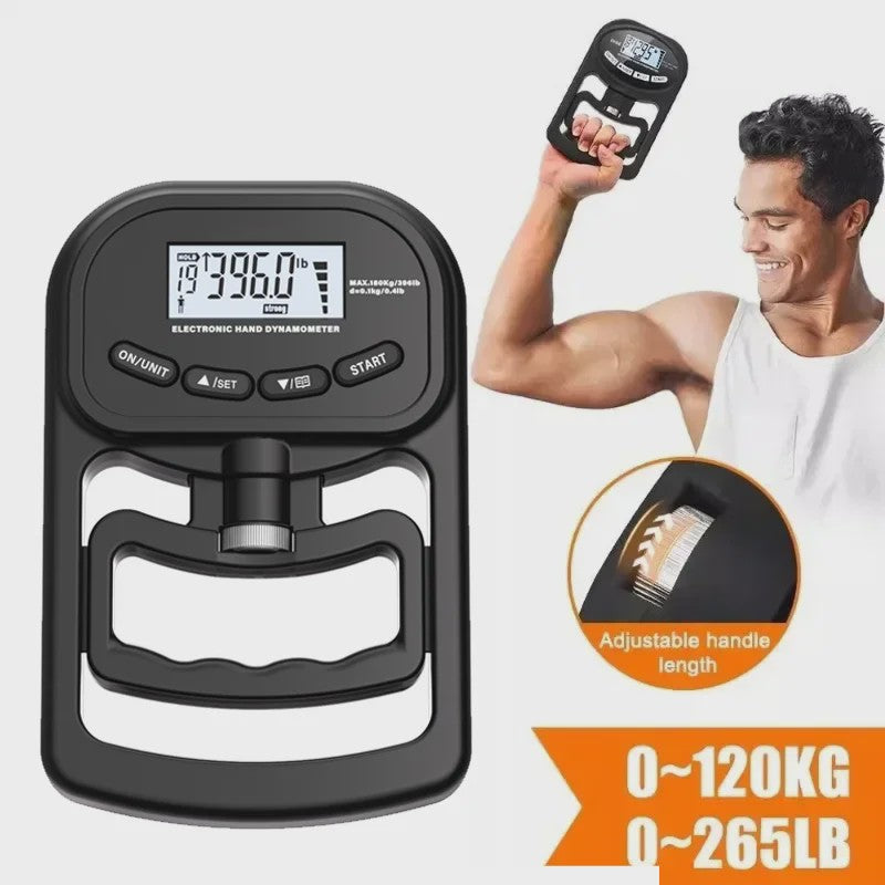 Digitale Hand Krachtmeter (Grip Tester) - 120kg/265lbs met LCD & USB