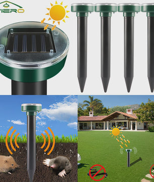 Solar Ongedierteverjager Sonic Ultrasoon - Mollen, Muizen & Knaagdieren Wekker