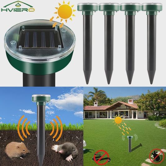 Solar Ongedierteverjager Sonic Ultrasoon - Mollen, Muizen & Knaagdieren Wekker