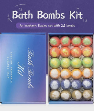 24x Luxe Biologische Bruisballen Set - Natuurlijk, Handgemaakt & Essentiële Oliën voor Ontspanning en Hydratatie