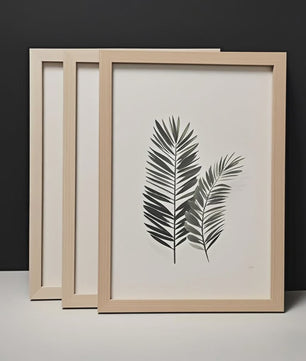 Set van 3 Houten Fotolijsten (A4/A3) - Zwart, Wit & Naturel - Muur & Bureau