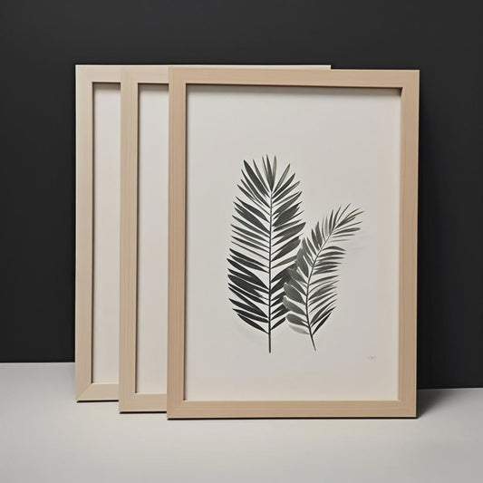 Set van 3 Houten Fotolijsten (A4/A3) - Zwart, Wit & Naturel - Muur & Bureau
