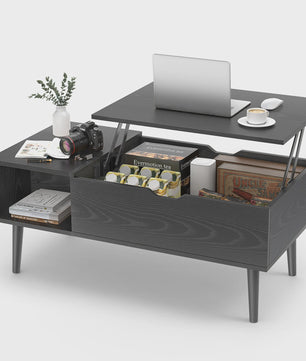 Verstelbare Lift Top Salontafel met Ruime Opbergruimte - 100x50 cm