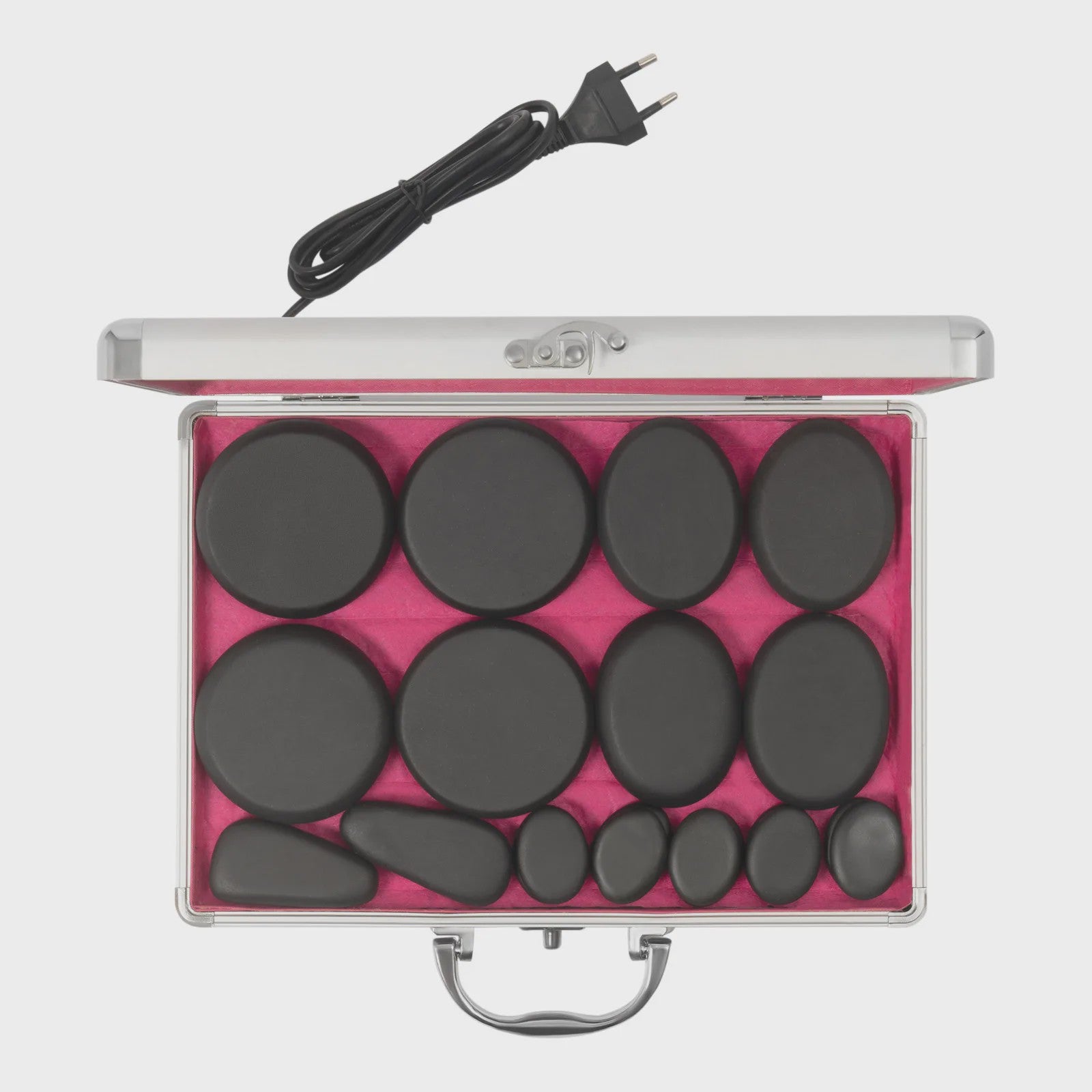 Professionele Hot Stone Massage Set met Verwarmer en 18 Basaltstenen
