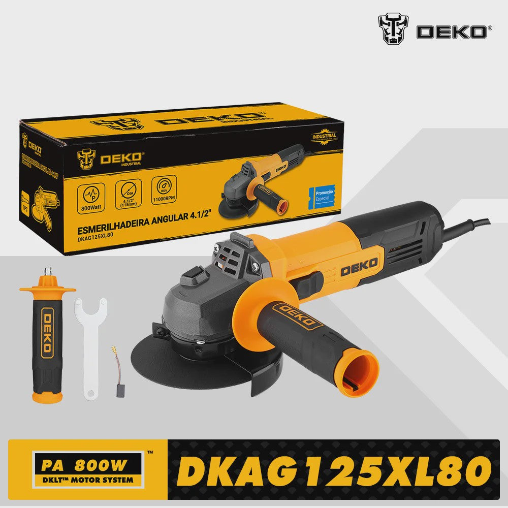 DEKO Elektrische Haakse Slijper 115mm 800W - Krachtig voor Metaal en Hout