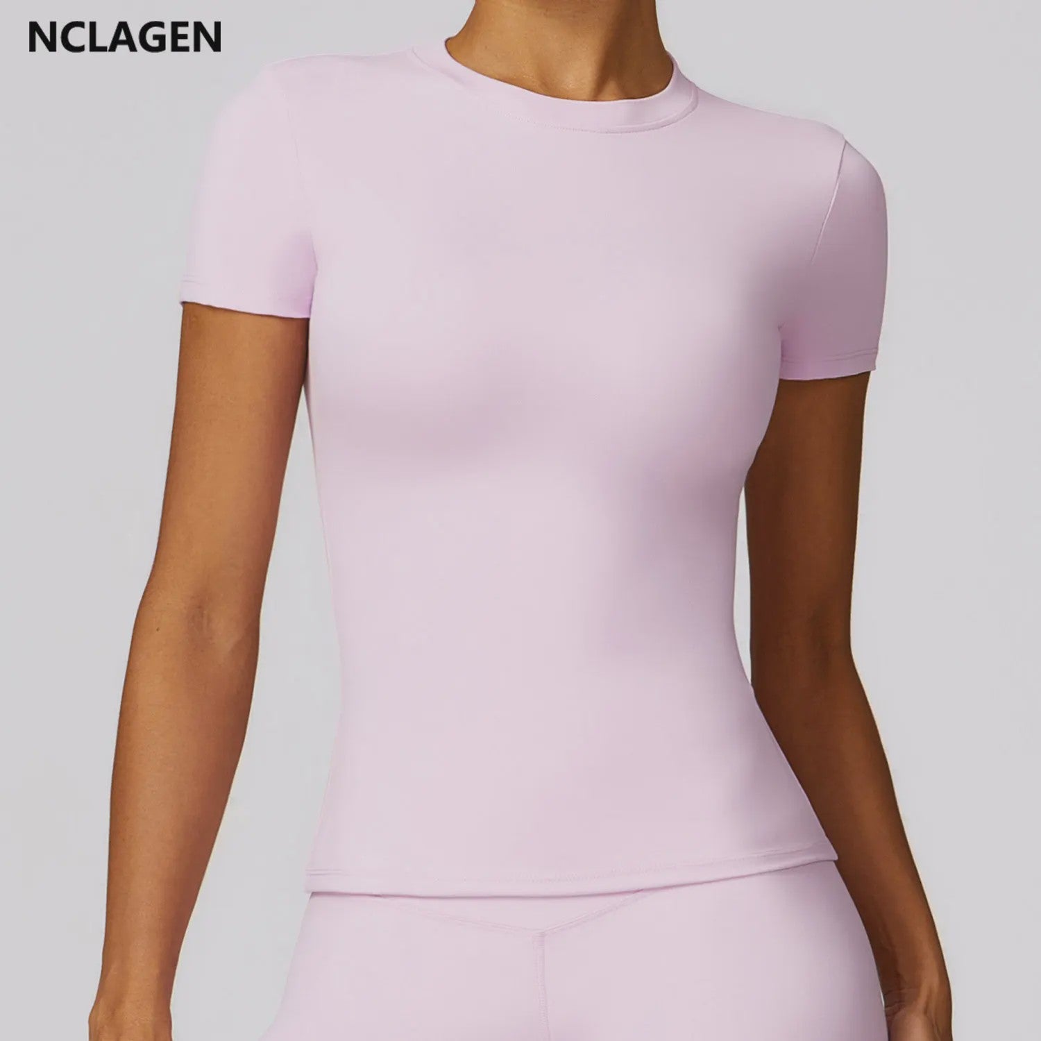 NCLAGEN Sport T-shirt Dames - Ademend & Stretchy Korte Mouw voor Yoga, Fitness & Hardlopen