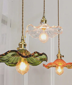 Nordic Minimalistische Glazen Hanglamp met Koperen Fitting - Sfeervolle Verlichting voor Woonkamer & Slaapkamer
