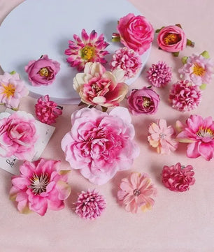 Mix van Zijden Kunstbloemen: Rozen & Meer voor Bruiloft, Huisdecoratie & DIY Knutselen