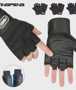 Half Vinger Trainingshandschoenen met Polsband - Fitness, Gewichtheffen, Fietsen