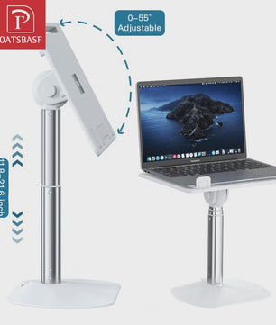 Verstelbare en Opvouwbare Laptopstandaard voor Macbook, Xiaomi & Tablets - Ergonomisch & Koelend
